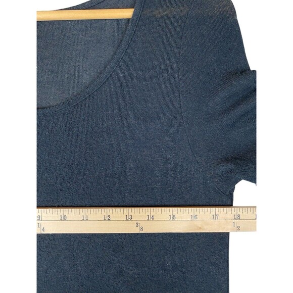 Promesa Women's Black Sweater Dress M Long Sleeve Ruffle Hem Soft Knit Boho USA - Picture 4 of 6